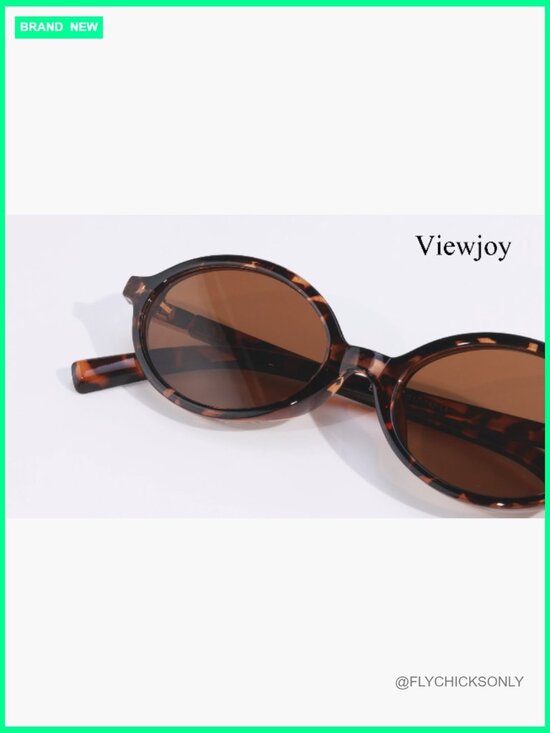 Retro Oval Sunglasses with PC Frames and UV400 Protection main image 6